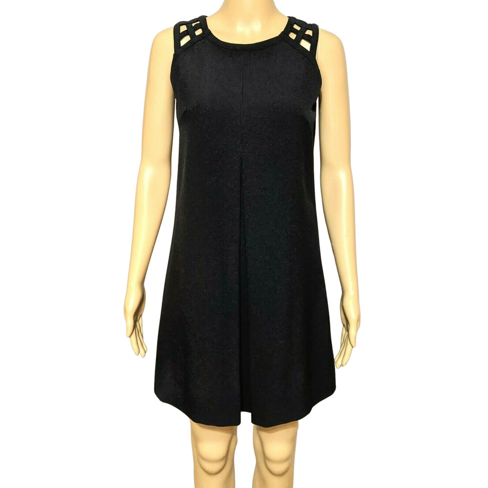 Adrianna Papell Black Sleeveless Shift Dress 2P